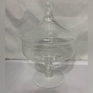 Princess House Clear Glass Pedestal Dish